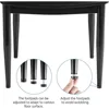 Mid Century Dining Chairs Armless with Backrest Modern Kitchen Chairs Metal Legs Fabric Leather Seat Set of , Black 5