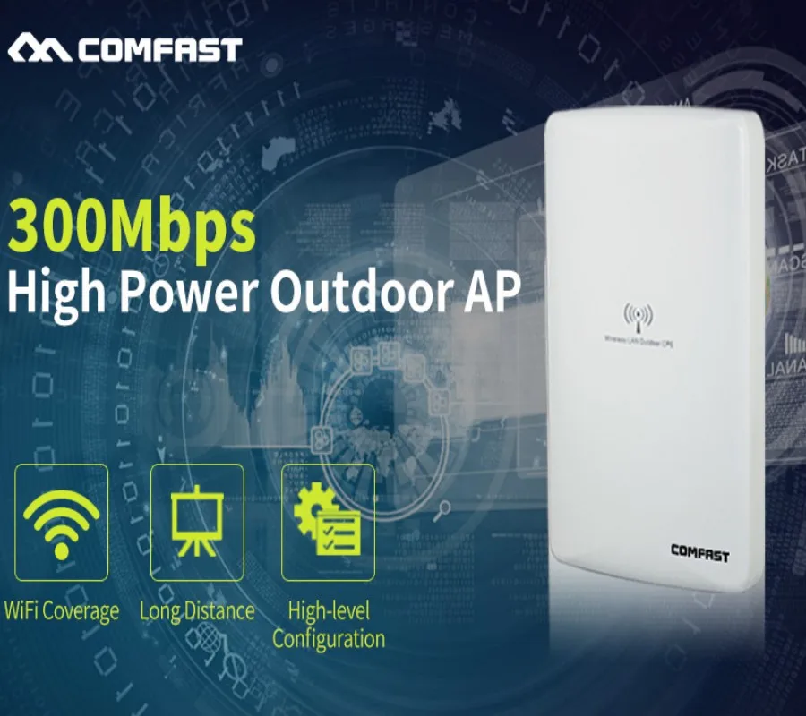 

300Mbps High Power Outdoor AP Wifi Wireless Router Booster 2.4G AR9341 2Gain Antenna Access Point Amplifier WI FI Range Extender