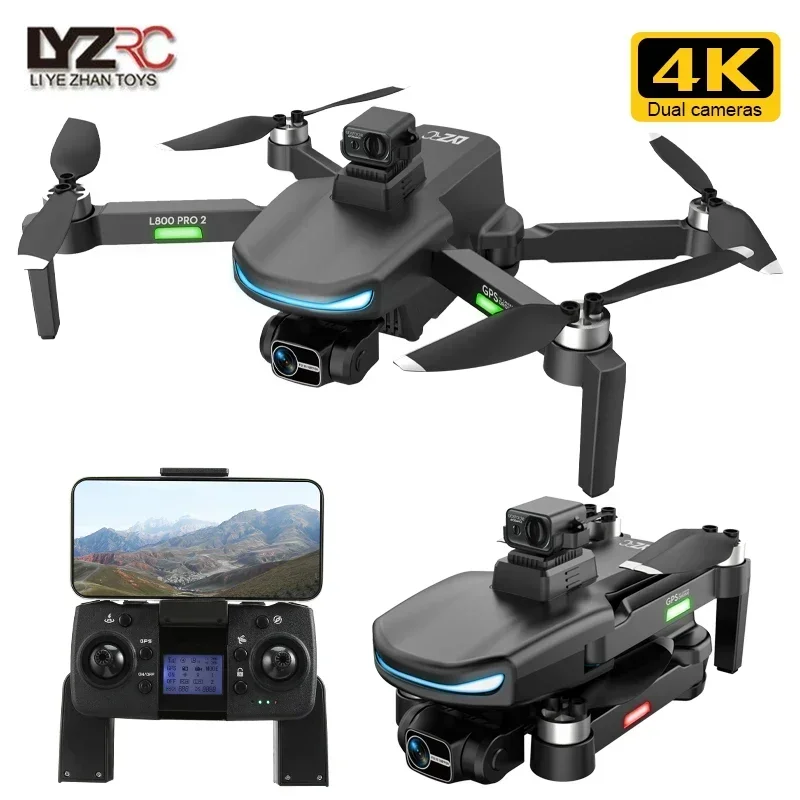 L800 Pro2 MAX Drone 4K Professionnel HD Telecamera Droni 3 Assi Gimbal Laser Evitamento Ostacoli Brushless GPS Ritorno Dron Giocattolo 1200M - immagine 2