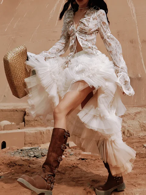 Vista deslumbrante: Saia Longa de Malha Plissada TIYIHAILEY para Mulheres 5 Saia Longa de Malha Plissada TIYIHAILEY