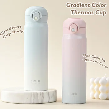 Gobelet thermos portable en acier inoxydable 500 épaissi de grande capacité, tasse à documents à changement progressif, isolation thermique sous vide, 316 ml 1