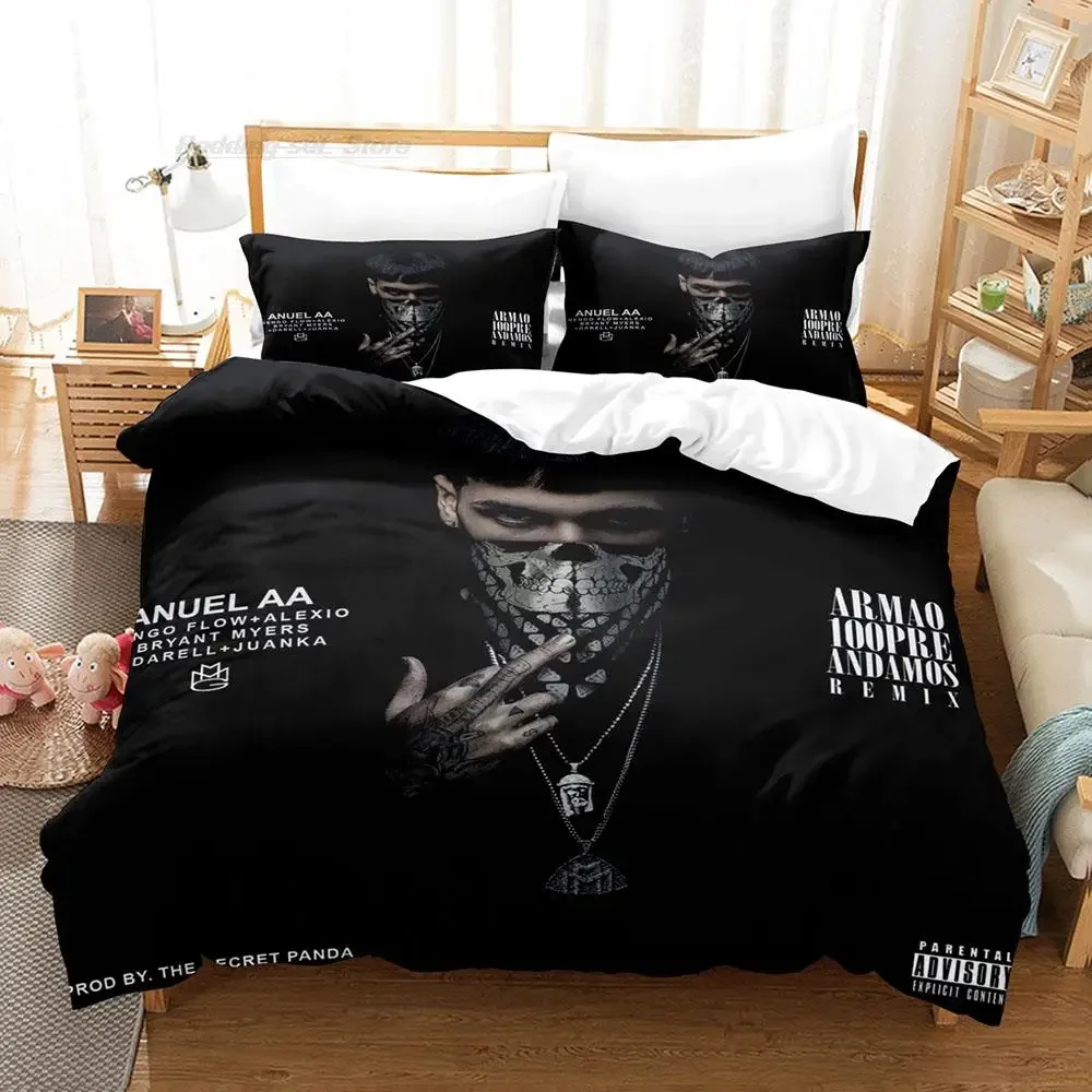 Anuel Aa Real Hasta La Bedding Set Single Twin Full Queen King Size Bed Set Aldult Kid Bedroom Duvetcover Sets 3D Print 2022 5