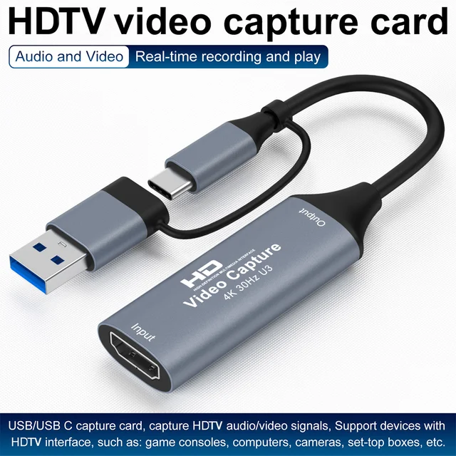 Dual Hdmi Capture How Do Capture Cards Work For Xbox One In USB Video  Capture Card 4K HDMI-compatible To USB Type-C Game Grabber Record For  Switch