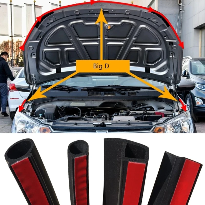 

Rubber Car Weatherstrip Seal Long Service Car Door & Window Seal Wind Protections for Noise Reduction & Dust Prevention