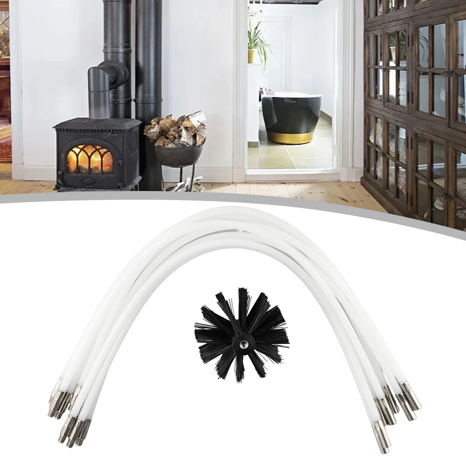 

Replacement Chimney Brush Attachments Cleaner Sweep Inner Wall Cleaning Flexible Rotary Tools Fireplaces Nylon