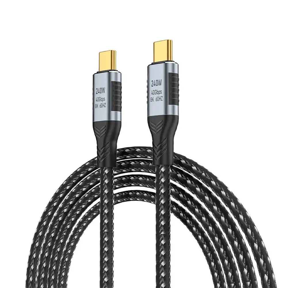 

Usb 4.0 Data Cable 240w Fast Charging Line 40gbps High Speed 8k 60hz Hd Video Cable Multi-functional Type-c 4.0