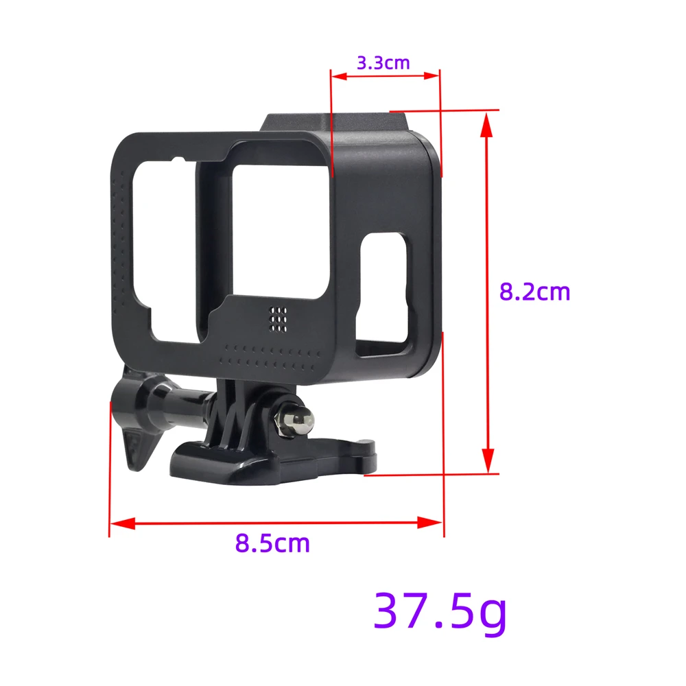 Description Picture 4 of itemFor GoPro  10 9 Black Frame Case Lens Protective Cap Cover Cage Battery Side Cover for Go Pro Hero 13 12 11  Camera Accessories