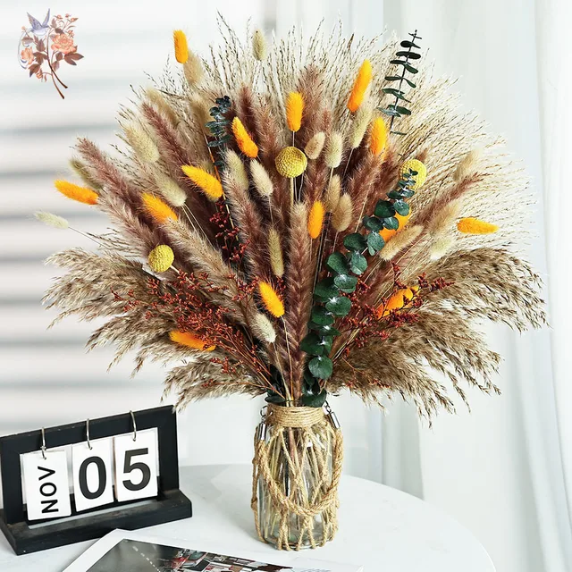 Natural Pampas Bouquet Reed Dried Flowers Wedding Boho