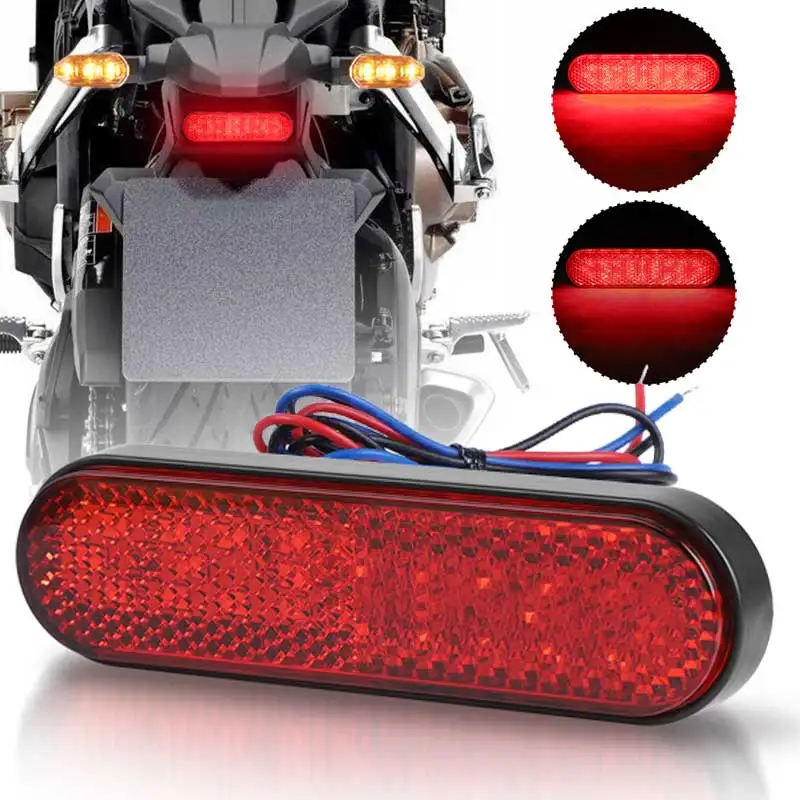 Motorcycle-Red-LED-Reflector-Rear-Tail-Brake-Stop-Warning-Side-Marker ...