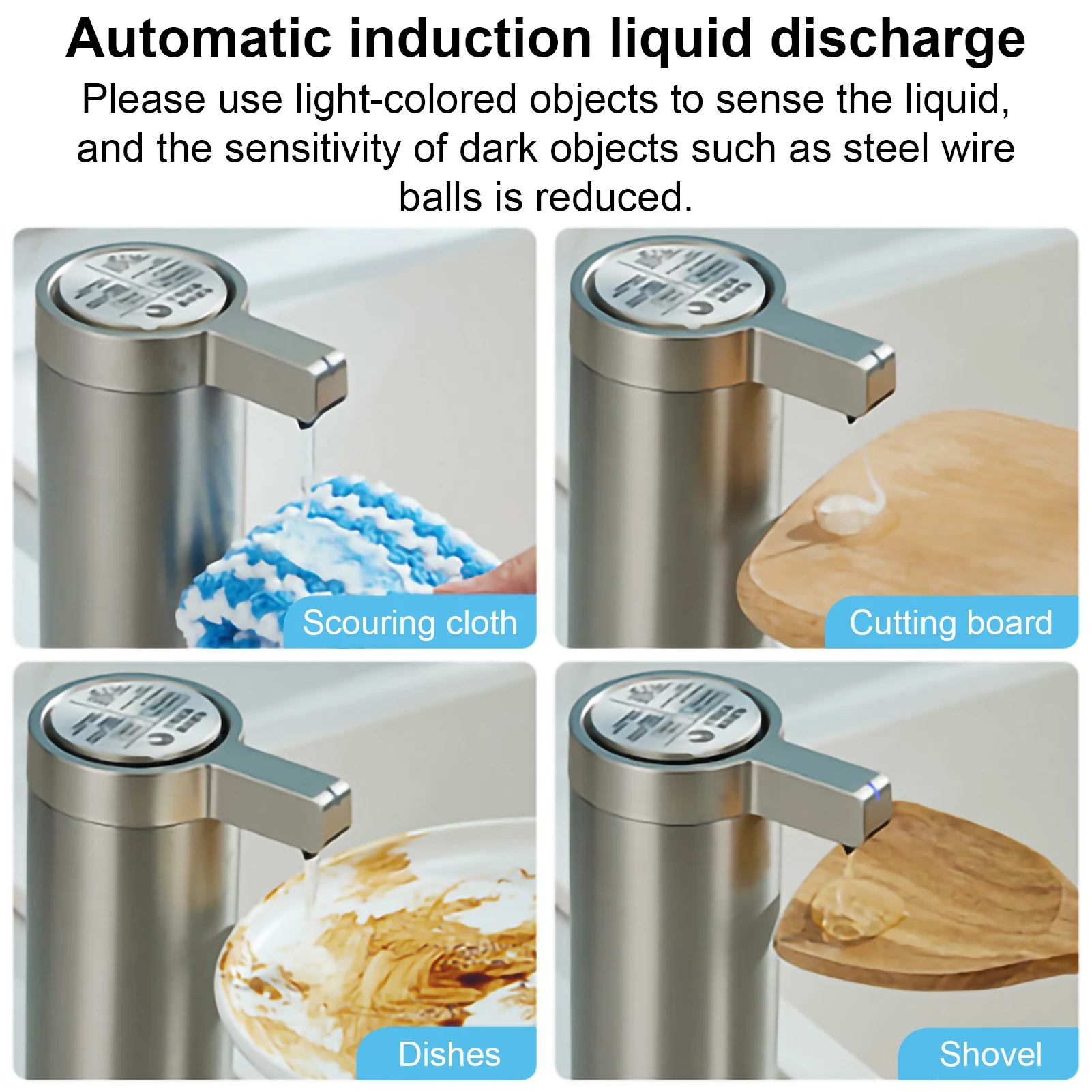 Automatic Liquid Soap Dispensers 304 Stainless Steel Touchless Usb Recharge Waterproof Intelligent Bathroom Kitchen Accessories 4