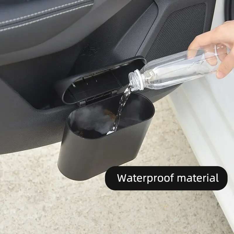 Multifunctional Portable Car Trash Can Hanging Mini Vehicle Garbage Organization with Lid Folding Automotive Garbage Storage Box