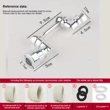  Universal Rotatable 1080°  Faucet Aerator Extender Faucets Bubbler Nozzle Plastic Splash Filter For Kitchen Bathroom Robotic Arm 