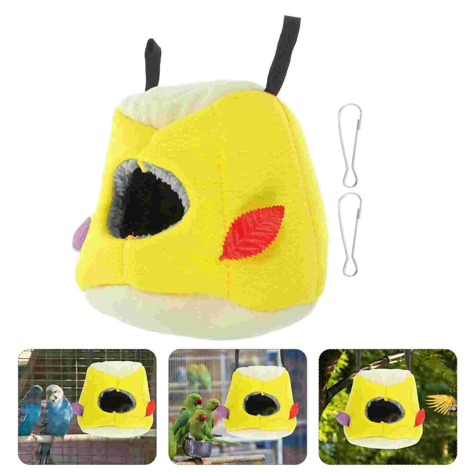 

Bird Cage Accessories For Parakeets Winter Warm Nest House Snuggle Hammock Comfortable Bed