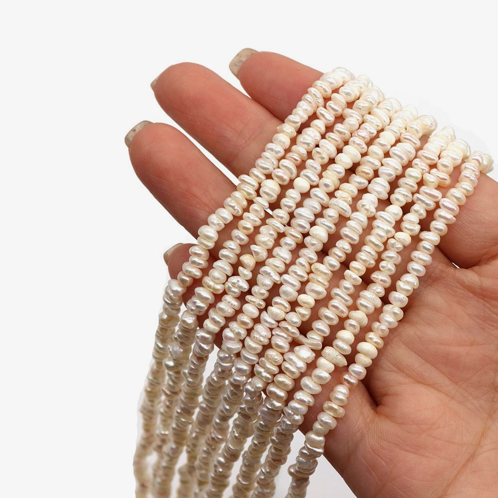

100% Pearl Beads Natural Freshwater Pearls Matte Irregular Flat Beads for Jewelry Making DIY Bracelet Necklace Earrings Supplies