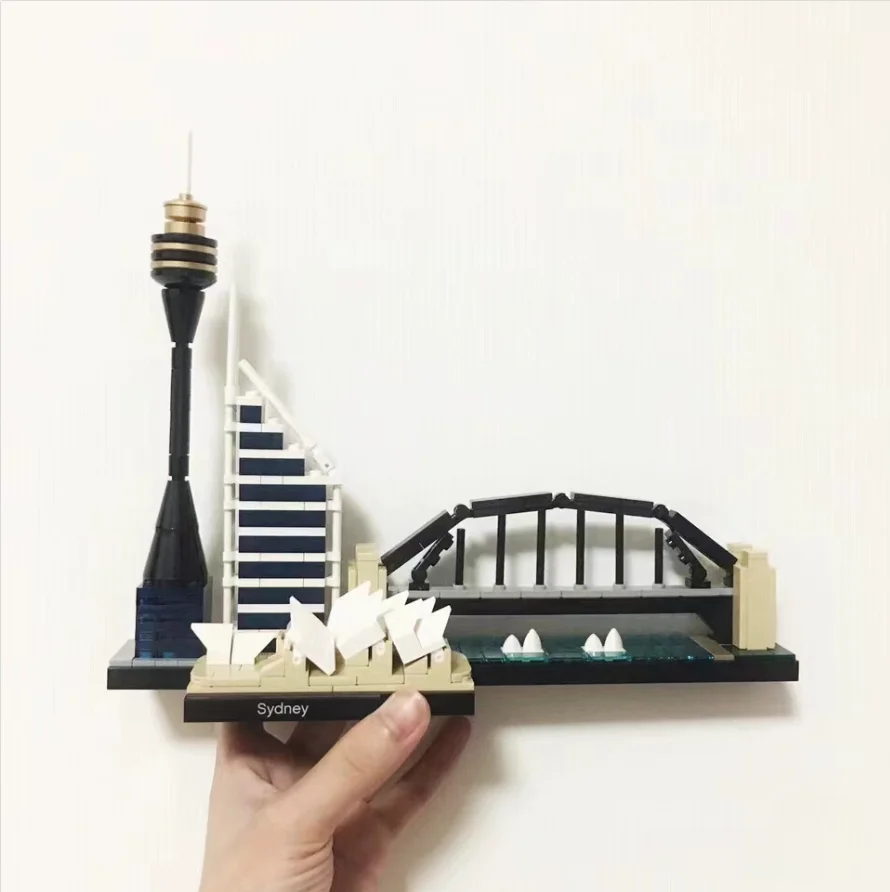 21032 Architettura Paris Dubai London Sydney Chicago Shanghai Block Set Brick Classic City Model Regalo Giocattolo Per Bambini