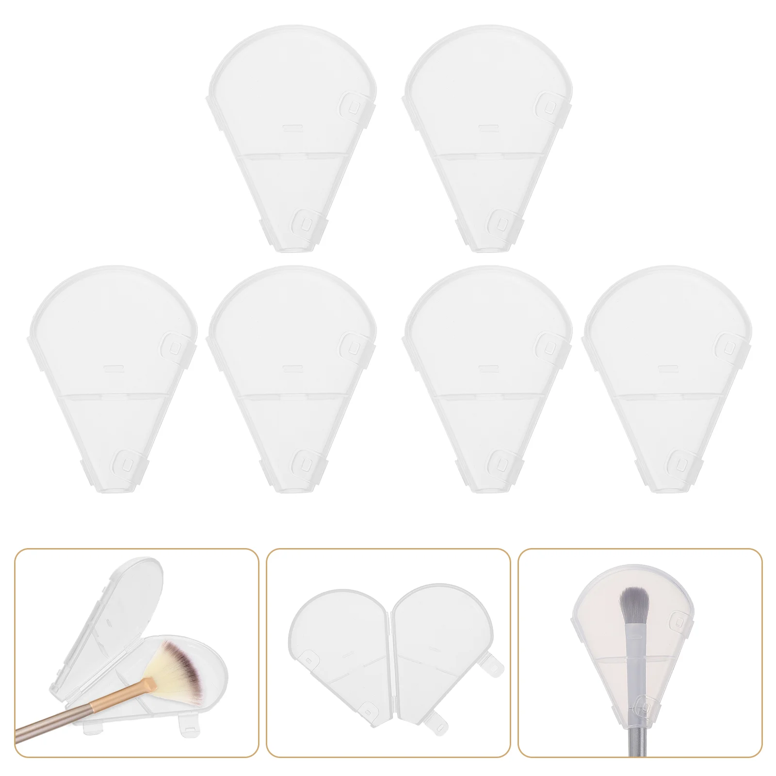 

10pcs Plastic Makeup Brush Guard Protector Makeup Brush Cover Makeup Supplies