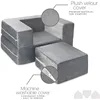 Kids Couch - Modular Kids Sofa for Toddler and Baby Playroom/Bedroom Furniture (Grey Small) 5