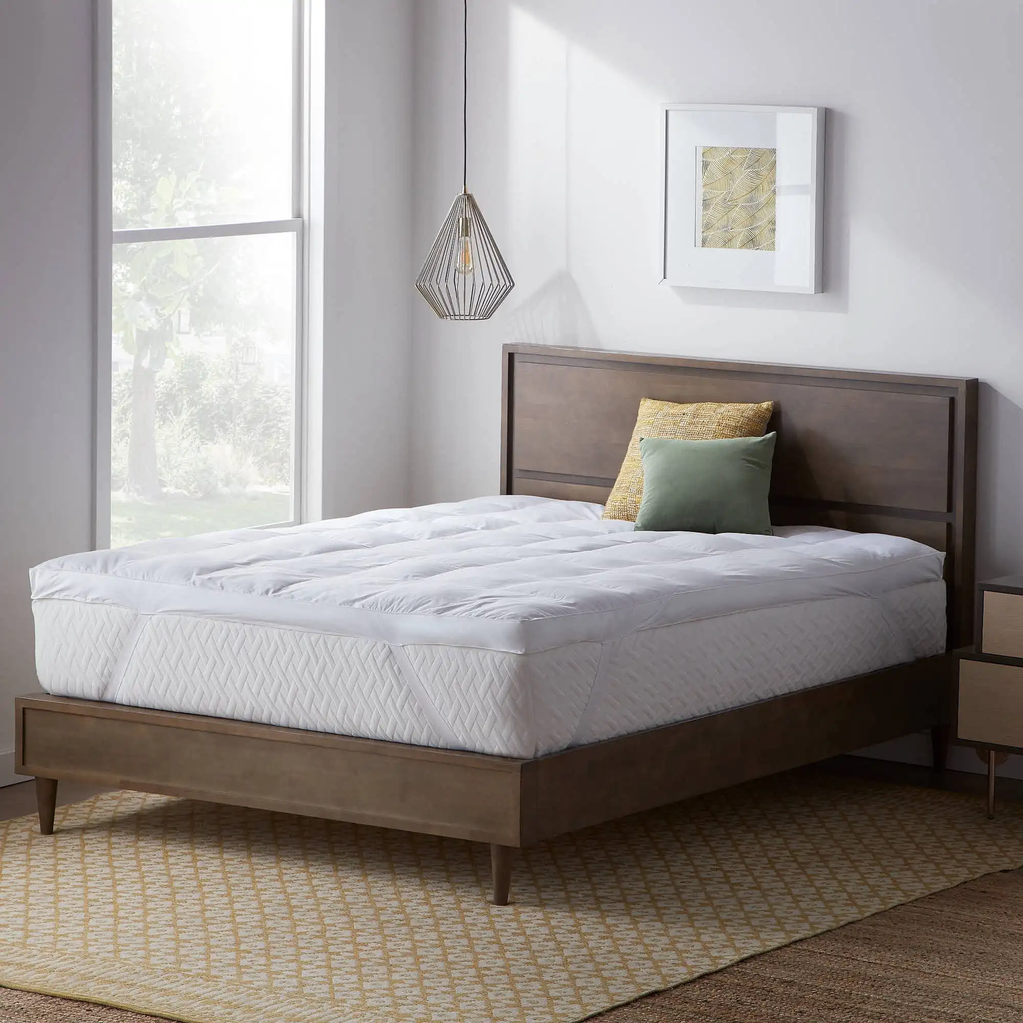 

Rest Haven 3" Ultra-Soft Plush Pillow Top Mattress Topper with Straps, Queen
