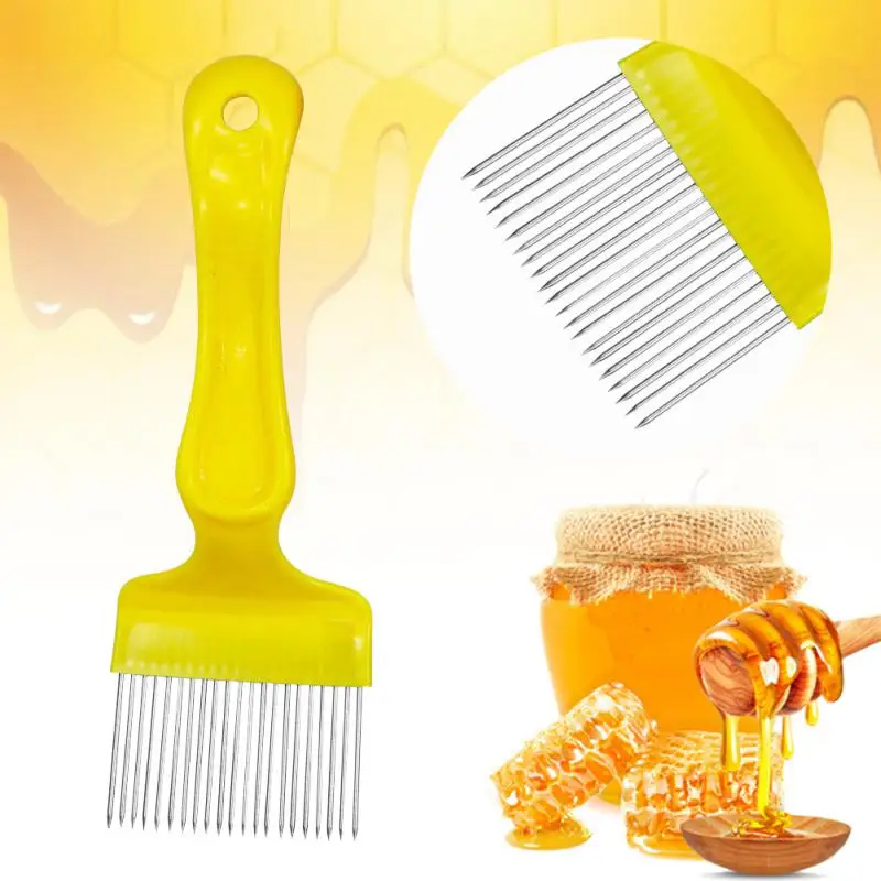 Beekeeping Tools 18 Pin Bee honey Forks Straight Needles Uncapping Forks handle Stainless Steel Honey Sparse Rake Shovel Comb