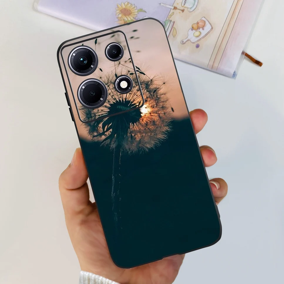 Black Silicone Cute Cat Cartoon Painted Case - Fashionable Protective Bumper Cover