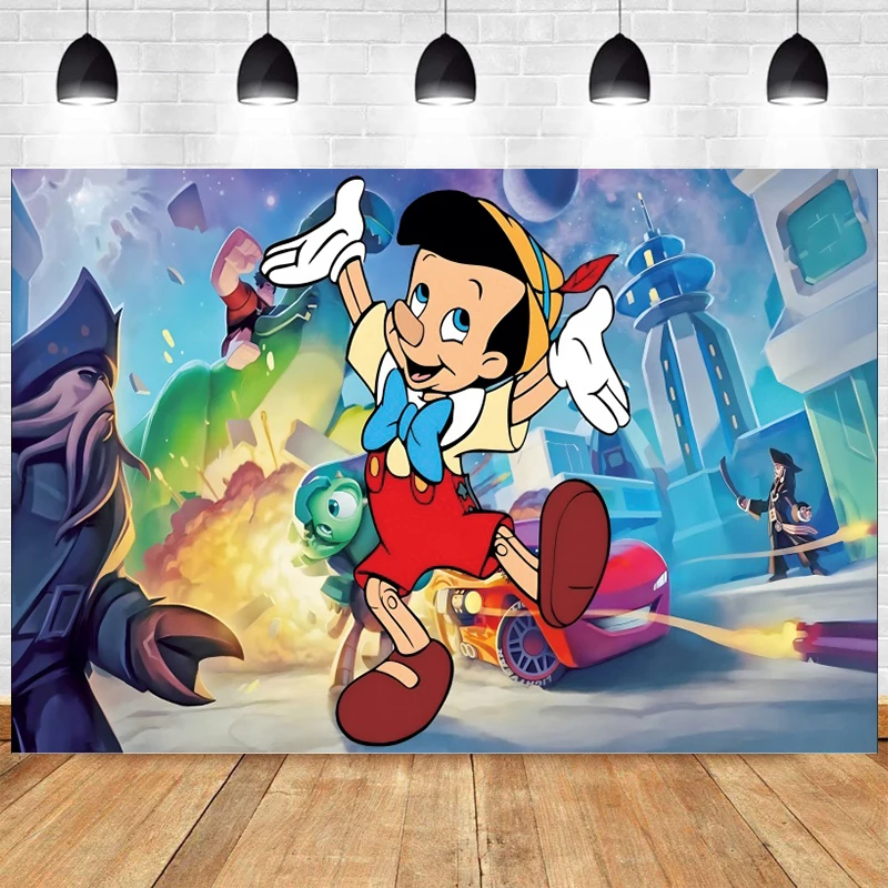 Adventures Of Pinocchio Fondale Disney Pinocchio Decorazioni Per Feste Di Compleanno Banner Foto Sfondo Fotografia Puntelli Studio