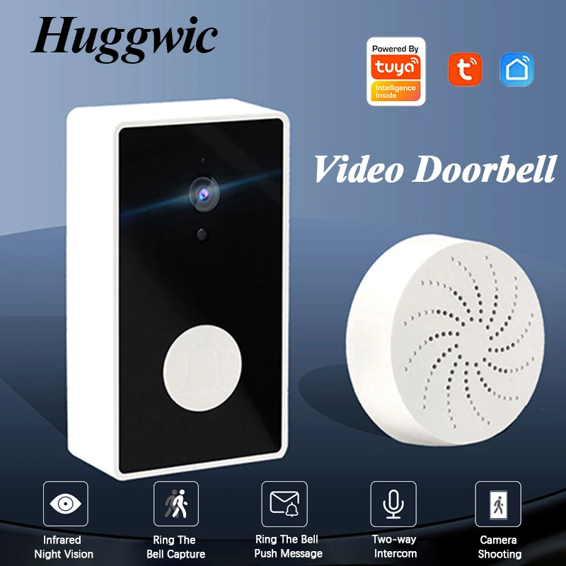Huggwic-Tuya-Video-Doorbell-Smart-Security-Wireless-Outdoor-Camera ...