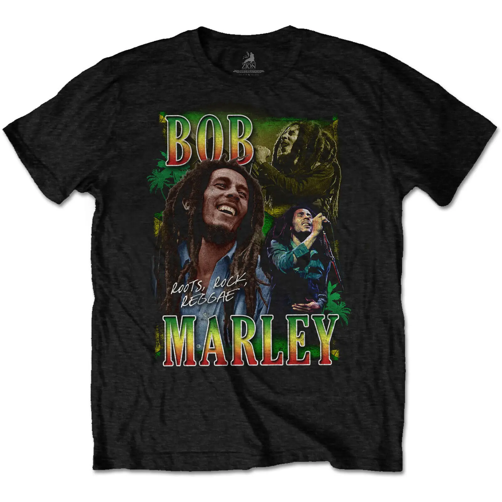 Men's 100% Pure Cotton Graphic T - Shirt With Bob Marley Motif, Round - Neck Desi | ChicGrl