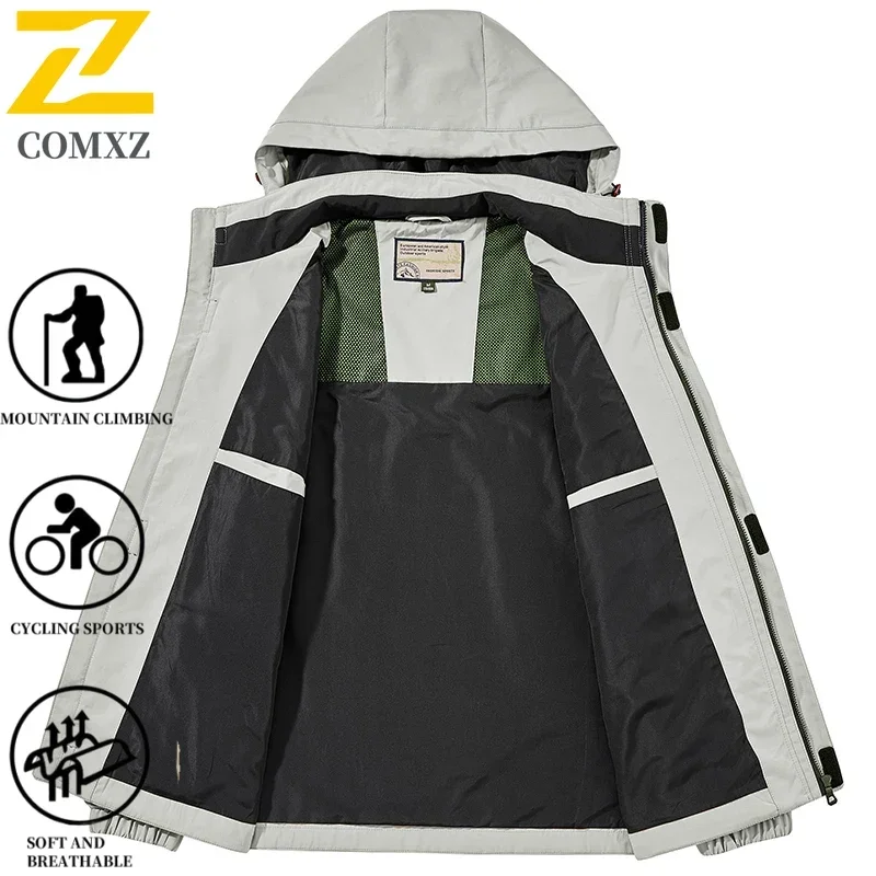 Mountain Windbreaker Coats Men's Autumn Functional Waterproof Work Windproof Jacket Winter 2025 Hooded Cold Resistant Ski Parka