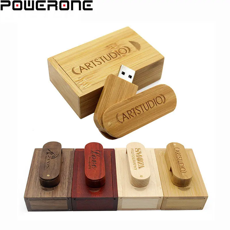 USB Caja Madera Personalizada Corazón - Tienda Púrpura