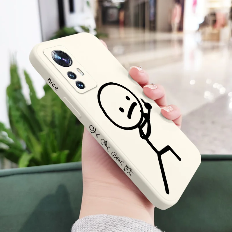 Line Man Liquid Silicone Phone Case for Xiaomi - Premium Protection and Style
