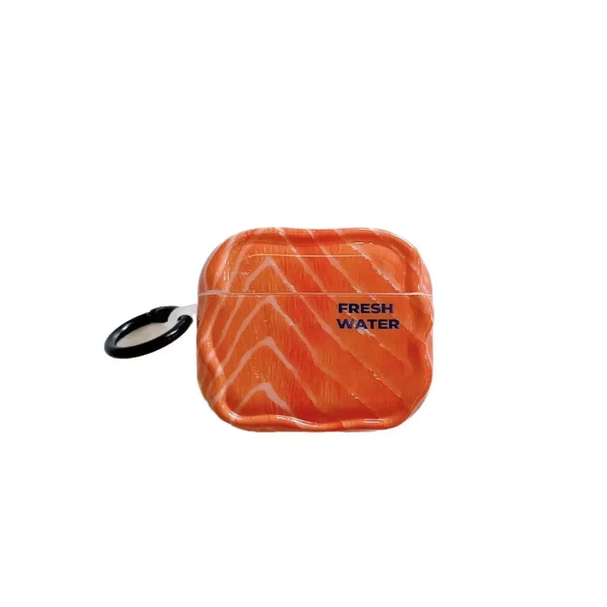 3D Creative Salmon Soft Silicone Earphone Case - Cartoon Headphone Box Transparent Cover