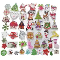 WBNNVN Mix 30Pcs Wood Buttons For Christmas Craft Decoration DIY Art Learning Accessories 1