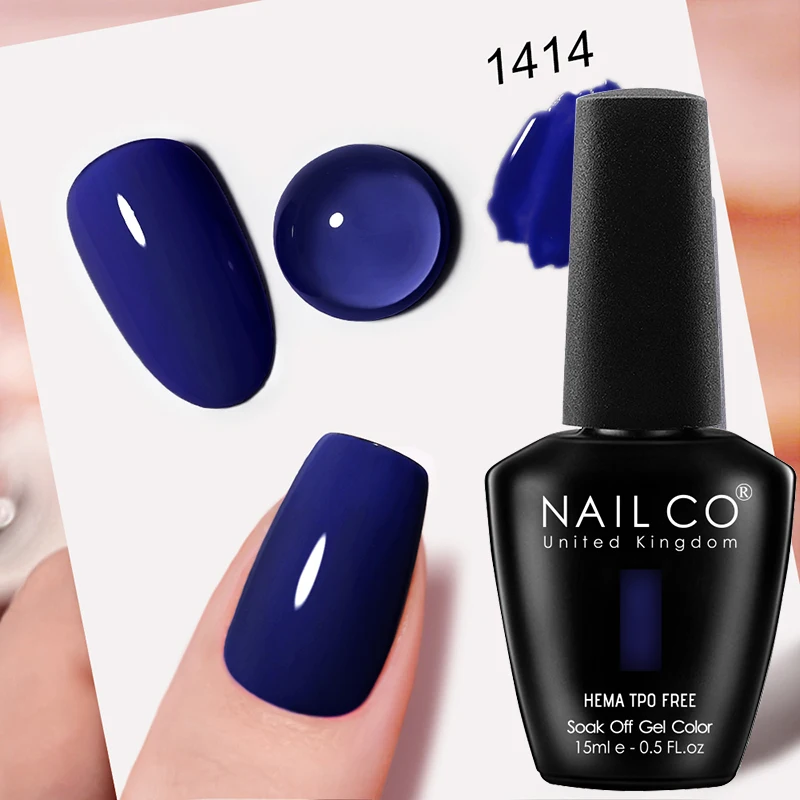NAILCO Premium Soft Color Gel Polish - Vibrant Semi-Permanent Varnish, HEMA & TPO Free