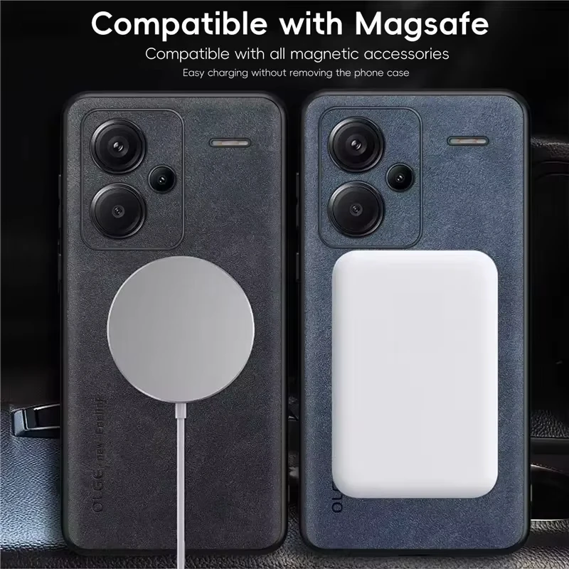 Premium Magnetic Luxury Leather Shockproof Case - Stylish Protection