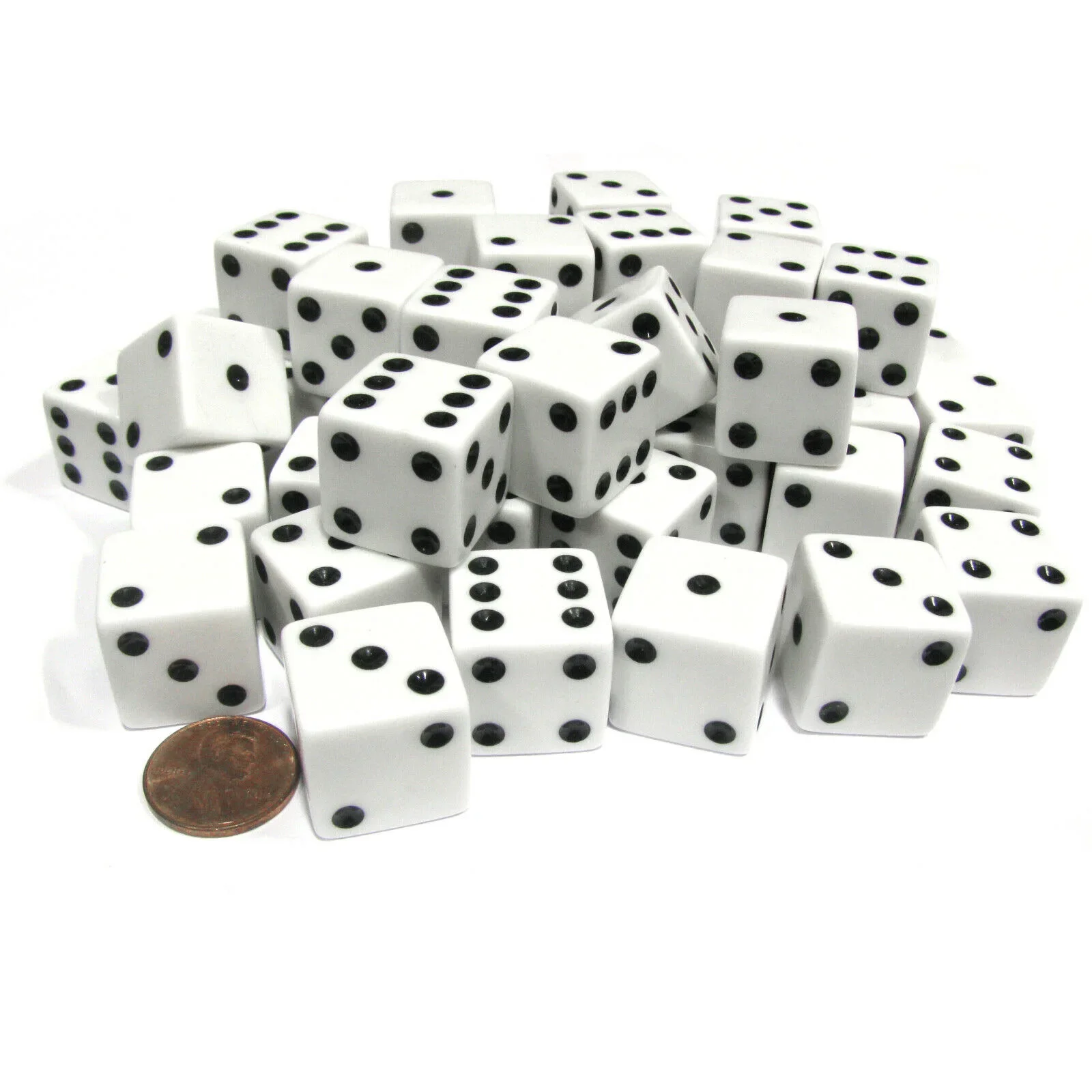 Dice Set White Dice Board Game Accessories 19mm 10pcs/set