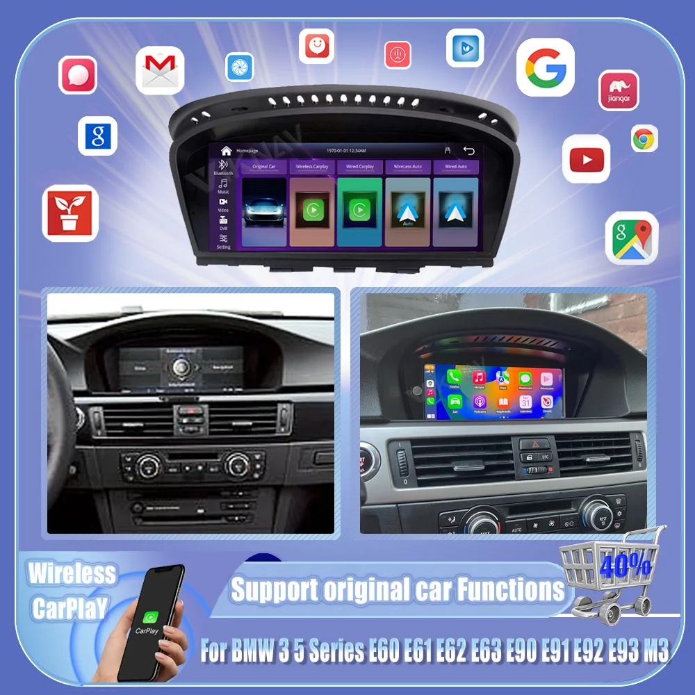 KIT Autoradio multimédia USB/Bluetooth BMW Série 5 E60