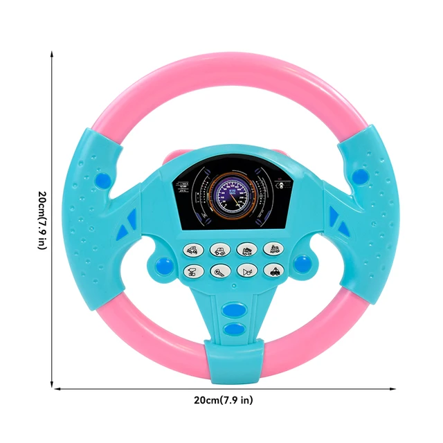 Juguete de volante de simulación eléctrica con sonido ligero para bebés y niños, copiloto educativo Musical, volante, juguetes vocales - Imagen 5