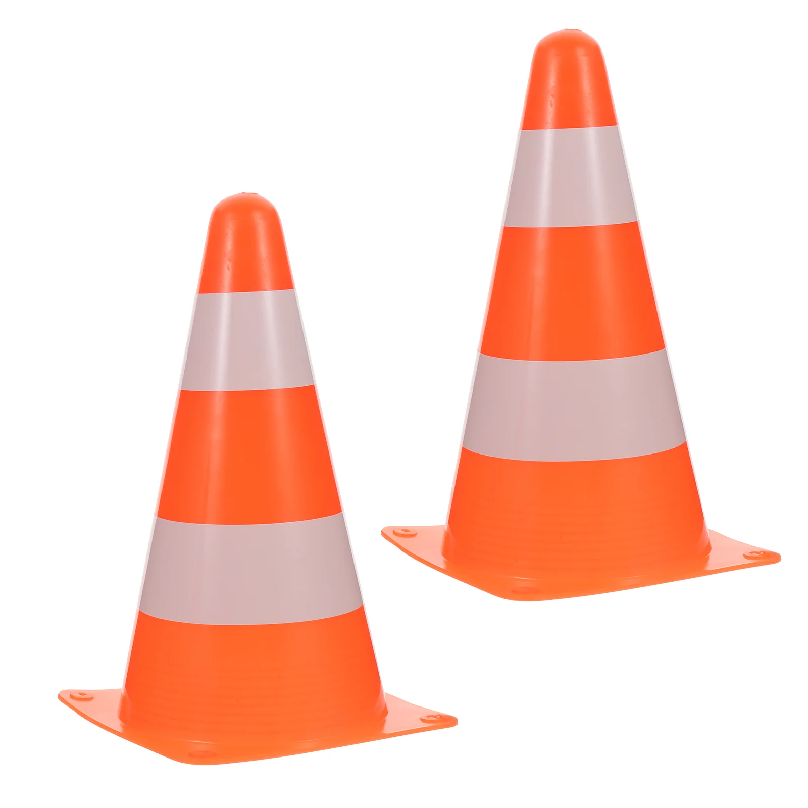 

2 Pcs Training Logo Barrels Horn Cone Mini Traffic Cones Outdoor Game Roadblock Pe Marking Bucket Sign