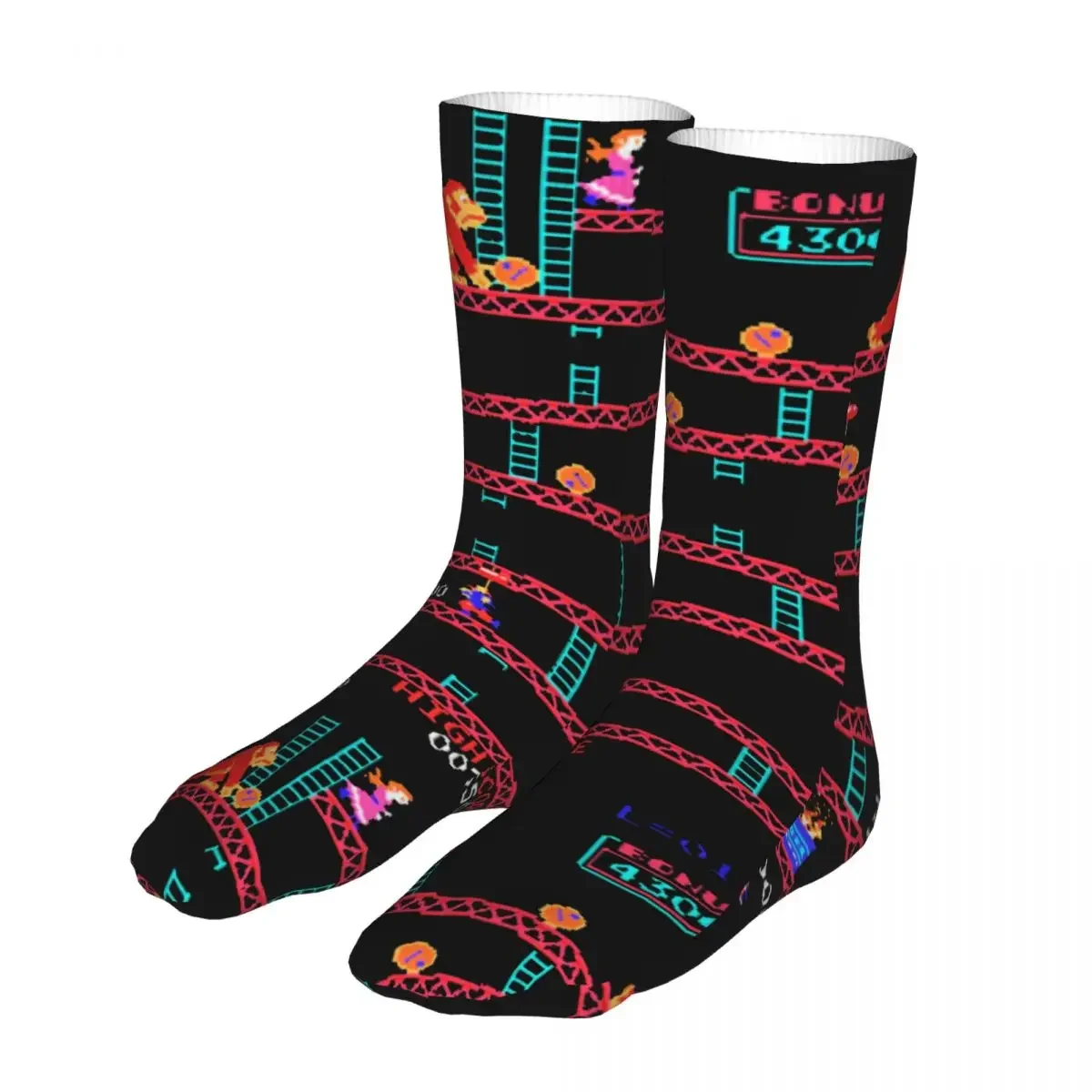 

Compression Donkey Kong Women Socks 2023 Men Arcade Game Collage Vintage Retro Cycling Socks