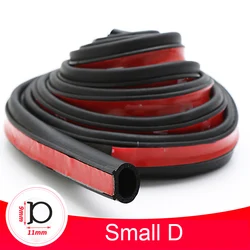 Universal Waterproof Rubber Seal Strip for Car Doors, Hood, and Trunk - Soundproof & Dustproof Solution (8 meters Small D)