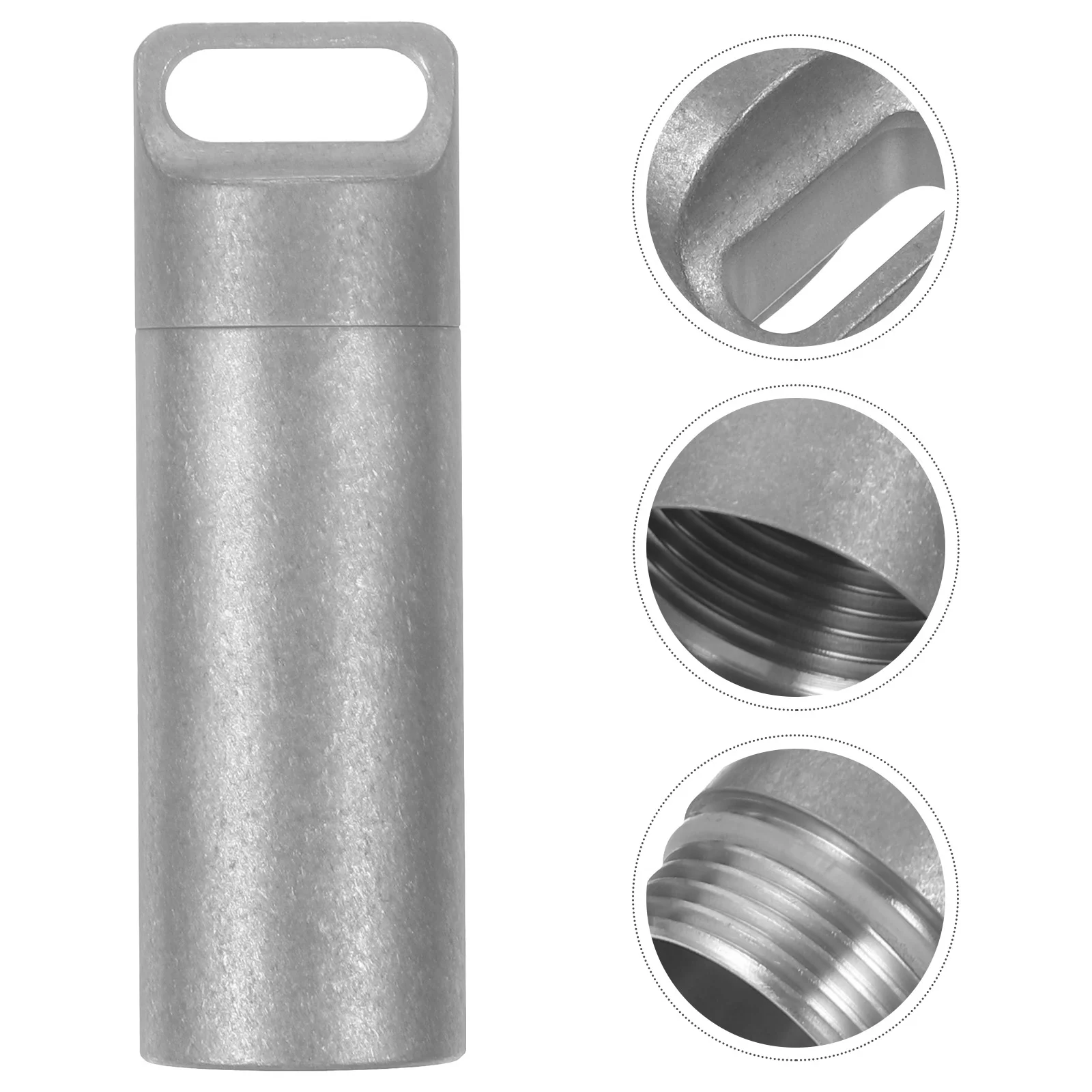

Key Holder Supply Portable Medicine Organizer Box Stainless Steel Container Bottle Travel Small Case