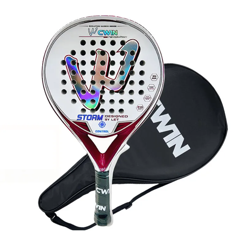„Cwin Paddle Racket Pro“ – anglies pluošto raketė su minkštu EVA paviršiumi, užtikrinanti komfortą profesionalioms treniruotėms ir teniso žaidimui, komplektuojama su padelio krepšiu