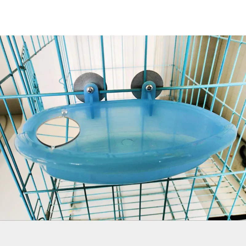 Bird Perch Shower Bath Basin Cage Parrot Supplies With Mirror Food Bowl Birds Accessories bird bath basin,bird accessories