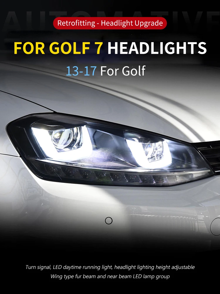 

Автомобильные фары FT Для VW Golf 7, фонари головного света 2013-2017 Golf 7,5 MK7, фары головного света, дневные ходовые огни, задние фонари, автомобильные аксессуары