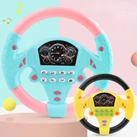 2 Colors Kids Simulate Driving Car Copilot Steering Wheel Eletric Baby Souding Musical Educational Stroller Driving Vocal Toys 2