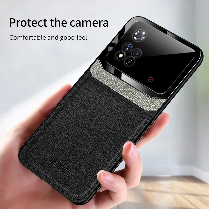Custodia a mezza specchiatura per Xiaomi Poco M4 Pro (4G) Custodia in morbida pelle TPU per Xiaomi Poco M4 Pro 5G Custodia antiurto per telefono_voghion.com