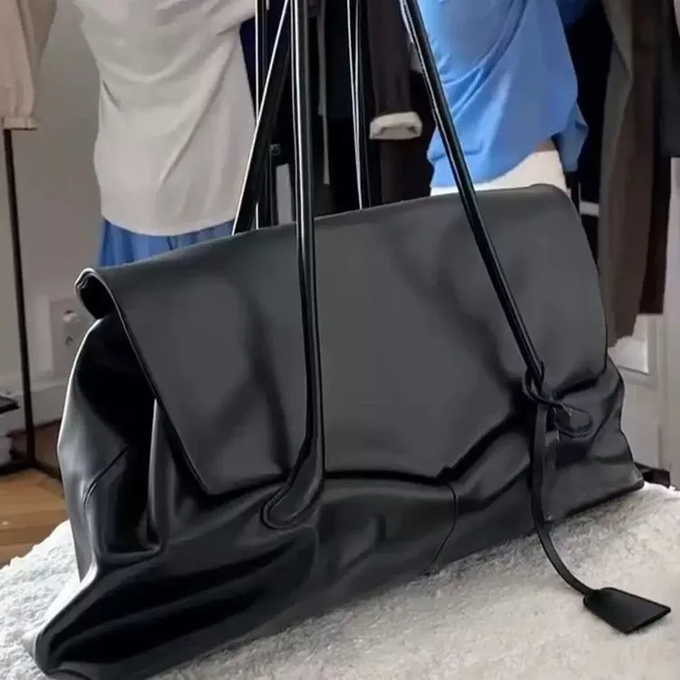 Large Capacity Commuting Tote Bag High-quality Soft Leather Handbag, Fashion Travel Crossbody Bag For Women Business Briefcase