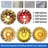 100/125/150/180mm Diamond Grinding Wood Carving Disc Wheel Concrete Granite Stone Ceramic Cutting Grinding Disc Tool 1/2Pcs