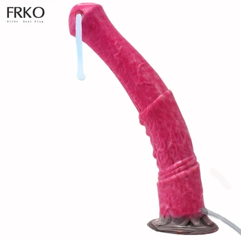 FRKO Squirting Horse Dildo Realistic Silicone Animal Penis For Women Spray Liquid Stimulation Anal Sex Toys With Suction Cup 1
