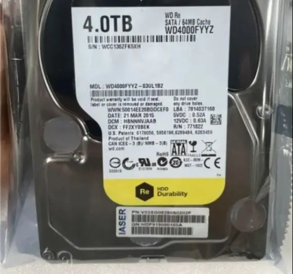 For WD4000FYYZ 4TB SATA 7200 3 5 inch enterprise hard disk